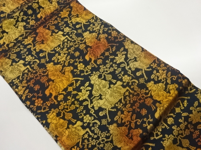 狩人模様織出し名古屋帯